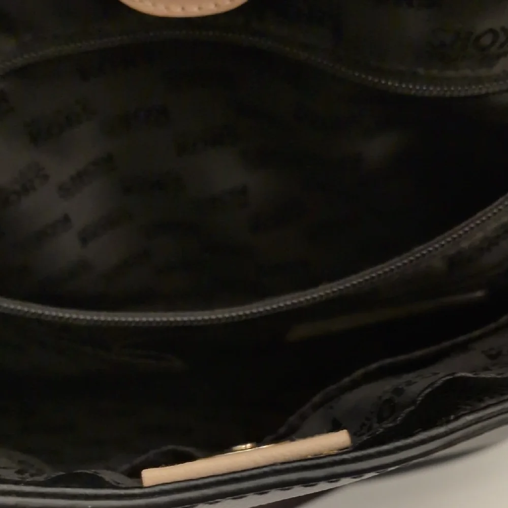 Michael Kors Black and Tan Tote Bag